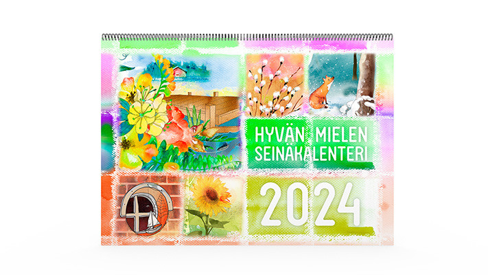 Positiivarit - Hyvän Mielen Seinäkalenteri 2024